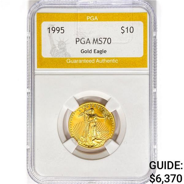 1995 $10 1/4oz. American Gold Eagle PGA MS70
