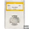 Image 1 : 1854 Seated Liberty Quarter PGA MS64 Arrows