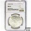 Image 1 : 1923-D Silver Peace Dollar NGC MS61