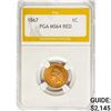 Image 1 : 1867 Indian Head Cent PGA MS64 RED