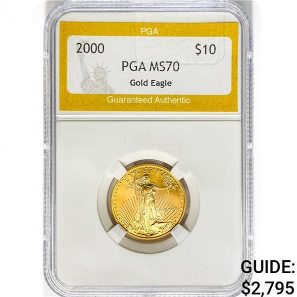 2000 $10 1/4oz. American Gold Eagle PGA MS70