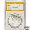 Image 1 : 1934 Silver Peace Dollar PGA MS63