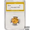 Image 1 : 1934 Wheat Cent PGA MS67 RED