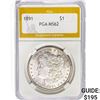 Image 1 : 1891 Morgan Silver Dollar PGA MS62