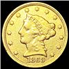 Image 1 : 1869-S $2.50 Gold Quarter Eagle ABOUT UNCIRCULATED