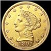 Image 1 : 1891 $2.50 Gold Quarter Eagle CLOSELY UNCIRCULATED