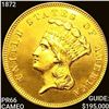 Image 1 : 1872 $3 Gold Piece SUPERB GEM PROOF CAMEO