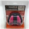 Image 1 : Champion Electronic Ear Muffs, 25 dB Noise Reduction Rating, Pink, New