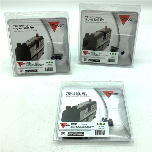 Trijicon HD Night Sights for Glock 20, 21, 29, 30 and 41, Yellow X 3 Qty, New