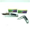 Image 1 : Folding 4" Blade Stainless Pocket Knife with Gut Hook X 2, New