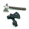 Image 1 : Fixed 3" Blade Viking Tomahawk Axe with Wood Handle and Leather Sheath