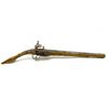 Image 1 : Rat-Tail Brass-Clad Flintlock Pistol, .62 Calibre, Antique