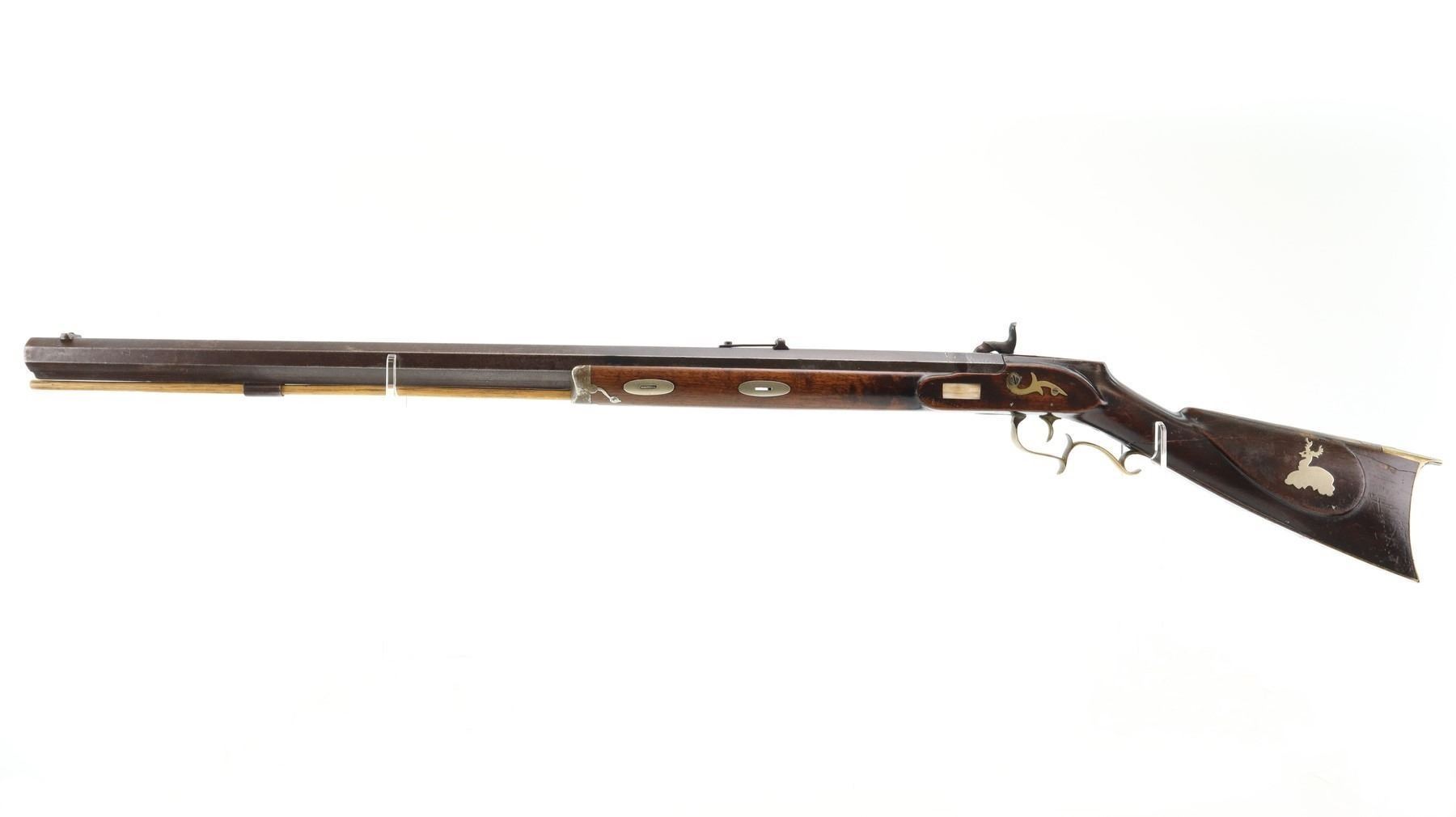 Antique W.M CLEVELAND. Percussion Target Rifle, 40 Cal