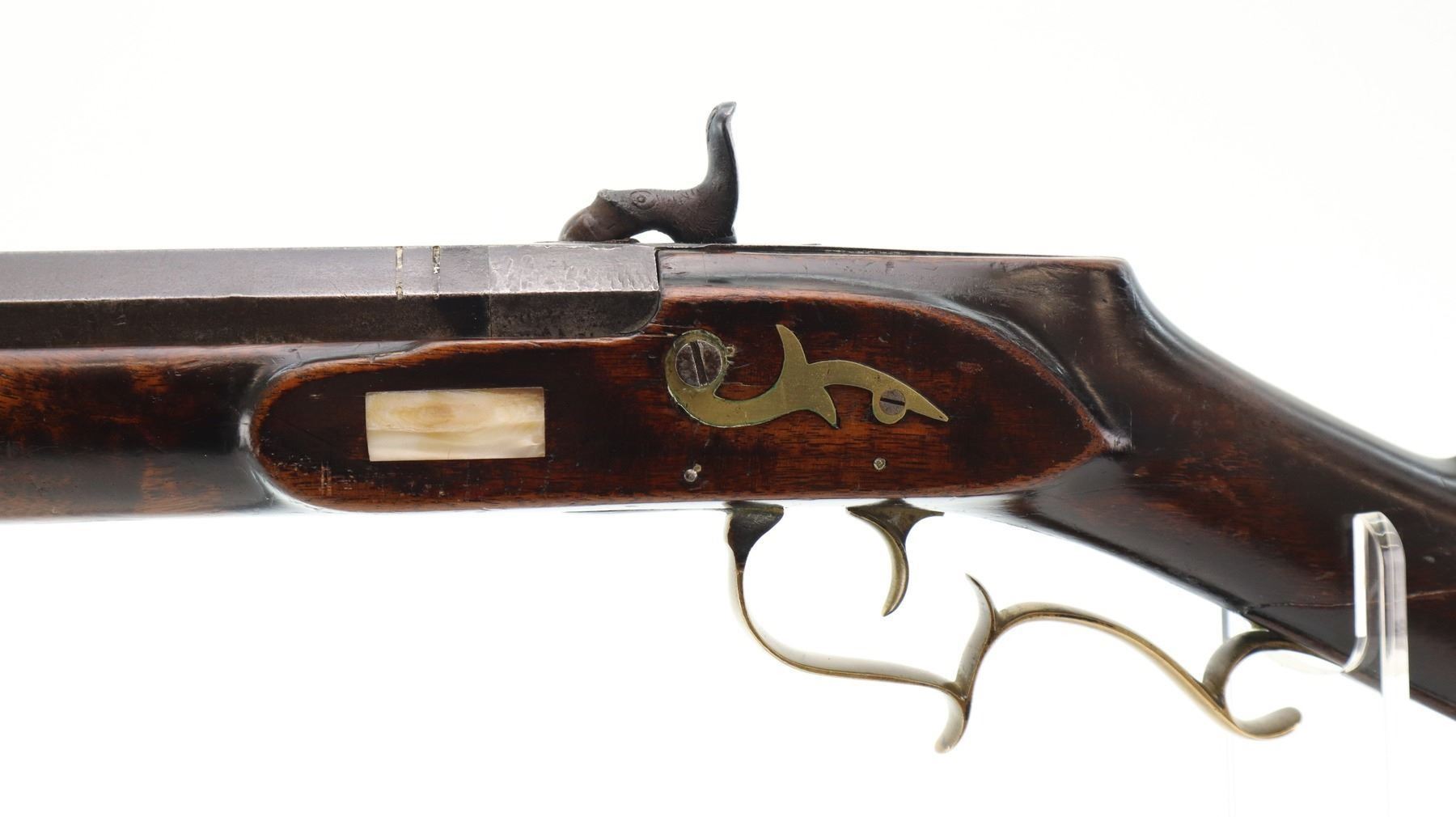 Antique W.M CLEVELAND. Percussion Target Rifle, 40 Cal