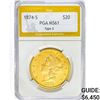 Image 1 : 1874-S $20 Gold Double Eagle PGA MS61 Type 2