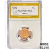 Image 1 : 1873 Indian Head Cent PGA MS64 RED Open 3