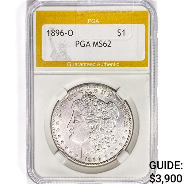 1896-O Morgan Silver Dollar PGA MS62