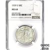 Image 1 : 1939-S Walking Liberty Half Dollar NGC MS64