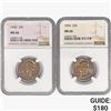 Image 1 : [2] Washington Silver Quarters NGC MS66 1955-1958