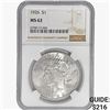 Image 1 : 1926 Silver Peace Dollar NGC MS62