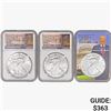 Image 1 : [3] American Silver Eagle NGC MS 2020-2021