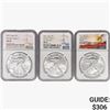 Image 1 : [3] 2021 A.S.E. NGC MS69 Heraldic Eagle T-1