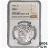 Image 1 : 1926 Silver Peace Dollar NGC MS62