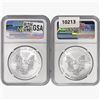 Image 2 : [2] American Silver Eagle NGC MS70