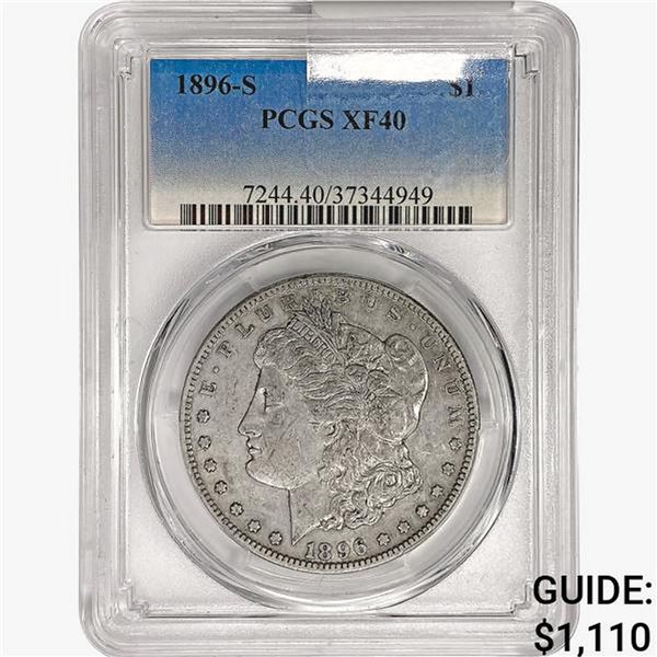 1896-S Morgan Silver Dollar PCGS XF40