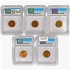 Image 2 : [5] Wheat Cent ICG MS/EF/VF 1912-1930