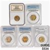 Image 1 : [5] Silver Nickels NGC,PCGS MS/AU 1916-1944