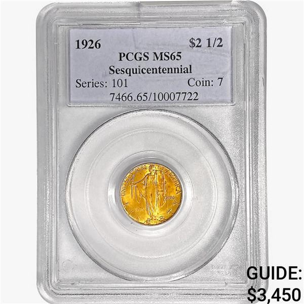 1926 Sesquicentennial $2.50 Gold PCGS MS65