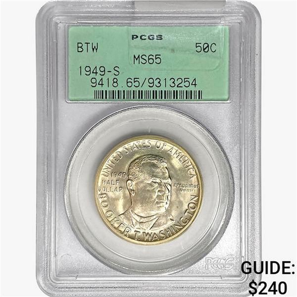 1949-S Booker T Half Dollar PCGS MS65