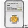 Image 1 : 1917C Canada 1 Sovereign .2355oz. Gold NGC MS61