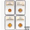 Image 1 : [4] Wheat Cents NGC MS66 RD, 1954-1955