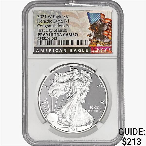 2021-W American Silver Eagle NGC PF69 UC, Heraldic