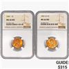 Image 1 : [2] 1951 Wheat Cent NGC MS66 RD