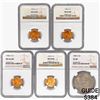 Image 1 : [5] US Varied Coinage NGC MS/XF 1885-1955