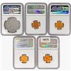 Image 2 : [5] US Varied Coinage NGC MS/XF 1885-1955