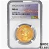 Image 1 : 1962SO Chile 100 Pesos .5885oz. Gold NGC MS66
