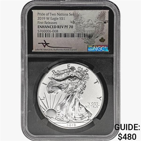 2019-W American Silver Eagle NGC PF70 Enhanced REV