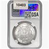 Image 2 : 1891 Morgan Silver Dollar NGC MS62