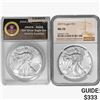 Image 1 : [2] American Silver Eagle NGC,ANACS MS 2016-2019