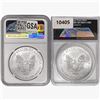 Image 2 : [2] American Silver Eagle NGC,ANACS MS 2016-2019