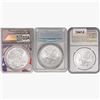 Image 2 : [3] 2021 American Silver Eagle MS69/70 Type 2