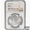 Image 1 : 1891-S Morgan Silver Dollar NGC MS61