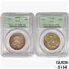 Image 1 : [2] Franklin Silver 50C PCGS MS65 1957-1958