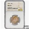 Image 1 : 1941 Washington Silver Quarter NGC MS67+