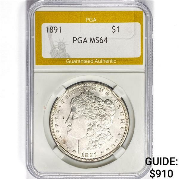 1891 Morgan Silver Dollar PGA MS64