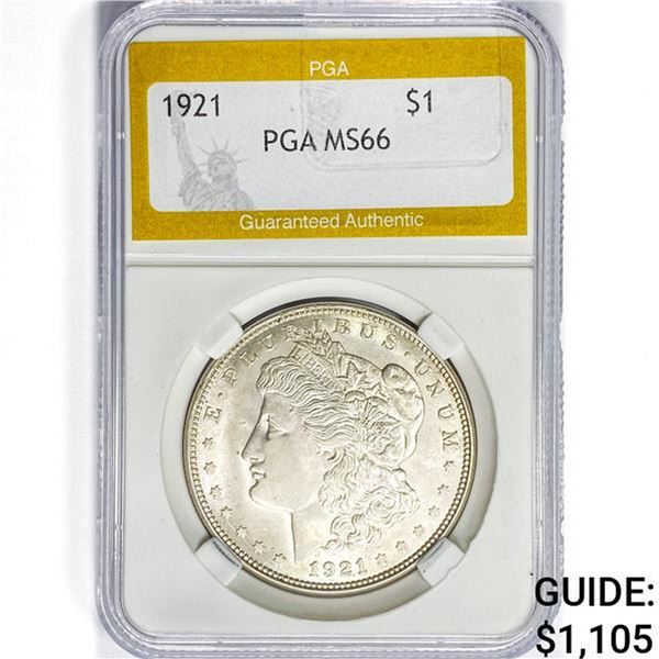 1921 Morgan Silver Dollar PGA MS66